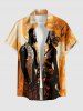 African Printed Matching Couple Outfit Ethnic Pattern Lovers Printed Hawaiian Set -  
