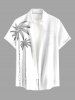 Ensemble de plage hawaïen assorti grande taille à imprimé cocotier pour couples - Blanc 