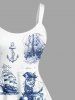 Cat Pirate Ship Rudder Cruise Print Plus Size Matching Hawaii Beach Outfit For Couples -  