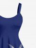 Robe débardeur hawaïenne imprimée cocotiers grande taille - Bleu L
