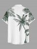 Chemise hawaïenne à imprimé cocotier et poches boutonnées grande taille pour homme - Blanc S