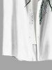 Chemise hawaïenne à imprimé cocotier et poches boutonnées grande taille pour homme - Blanc S