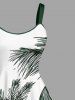 Robe hawaïenne grande taille à imprimé cocotiers - Blanc M