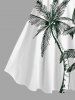Robe hawaïenne grande taille à imprimé cocotiers - Blanc M