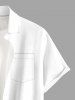 Plus Size Coconut Tree Print Buttons Pocket Hawaii Shirt For Men -  