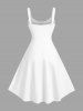 Robe débardeur hawaïenne à imprimé cocotier grande taille - Blanc 1X