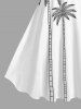 Robe débardeur hawaïenne à imprimé cocotier grande taille - Blanc 3X