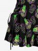 Pinieapple Fruit Juice Print Lace Up Hawaii Tank Dress -  