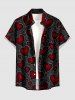 Valentine's Day Heart Rose Flowers Print Plus Size Matching Outfit For Couples -  