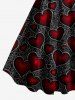 Valentine's Day Heart Rose Flowers Print Plus Size Matching Outfit For Couples -  