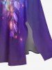 Robe mi-longue fendue hawaïenne à imprimé 3D fleurs, feuilles, galaxie et paillettes, grande taille - Concorde 6X