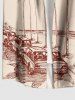 Plus Size Coconut Tree Cars Print Buttons Pocket Hawaii Shirt For Men -  