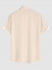 Plus Size Coconut Tree Cars Print Buttons Pocket Hawaii Shirt For Men -  