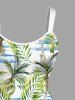 Robe débardeur hawaïenne à imprimé cocotier et mer grande taille - Blanc M