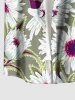 Chemise hawaïenne grande taille à imprimé floral et feuilles, boutons et poche pour homme - Vert clair S