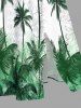 Plus Size Coconut Tree Flower Geometric Graphic Print Hawaii Split Pocket A Line Midi Dress -  
