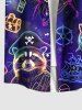 Raccoon Pirate Sailboat Rudder Coconut Tree Galaxy Print Plus Size Matching Hawaii Beach Outfit For Couples -  