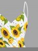 Paréo de plage hawaïen à imprimé tournesol grande taille - Jaune XS