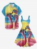 Flamingo Sea Sun Painting Print Hawaii A Line Dress -  