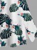 Jupe hawaïenne fendue à imprimé de fleurs tropicales grandes tailles - Blanc 1X