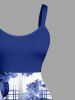 Robe hawaïenne grande taille à imprimé floral et à carreaux - Bleu M