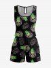 Matching Hawaii Shirt and Romper Beach Outfit Pineapple Flower Fruit Juice Printed for Couples -  