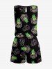 Matching Hawaii Shirt and Romper Beach Outfit Pineapple Flower Fruit Juice Printed for Couples -  