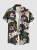 Hibiscus Flower Tropical Leaf Print Matching Hawaii Beach Outfit For Couples -  