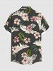 Hibiscus Flower Tropical Leaf Print Matching Hawaii Beach Outfit For Couples -  
