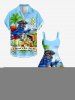 Robe débardeur hawaïenne à imprimé perroquet, pirate, jus de fruits, crâne et fleurs, grande taille - Bleu Poudre S