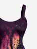 Tenue de plage hawaïenne assortie pour couples, grande taille, imprimé galaxie ombrée et symboles musicaux - Concorde 