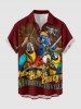 Coconut Tree Parrot Pirate Letters Print Matching Hawaii Cruise Beach Outfit For Couples -  