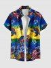Turtle Fish Colorblock Print Plus Size Matching Hawaii Beach Outfit For Couples -  