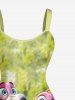 Robe débardeur hawaïenne à imprimé flamants roses grande taille - Vert 1X