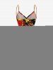 Paréo de plage hawaïen convertible grande taille à imprimé cocotier - Orange Foncé XXS