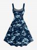 Sharks Print Hawaii Tank Dress -  
