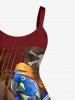 Coconut Tree Parrot Pirate Letters Print Hawaii Cruise A Line Dress -  