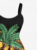 Coconut Tree Octopus Cartoon Graphic Print Hawaii A Line Dress -  