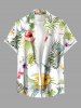 Hibiscus Flowers Tropical Leaf Pineapple Bird Print Plus Size Matching Hawaii Beach Outfit For Couples -  