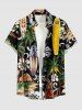Coconut Tree Flower Ethnic Print Plus Size Matching Hawaii Beach Outfit For Couples -  