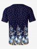 Plus Size Ethnic Flower Paisley Print Hawaii T-shirt For Men -  