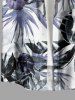 Flowers Leaf Print Buttons Pocket Hawaii Shirt For Men -  