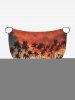 Coconut Tree Ombre Sky Dusk Print Hawaii Convertible Beach Cover Up -  