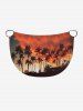 Coconut Tree Ombre Sky Dusk Print Hawaii Convertible Beach Cover Up -  