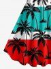 Robe débardeur hawaïenne à imprimé colorblock cocotier grande taille - Multi 6X