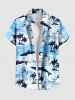 Coconut Tree Sea Shark Print Plus Size Matching Hawaii Sea Creatures Beach Outfit For Couples -  