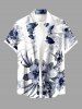 Hibiscus Flowers Leaf Print Plus Size Matching Hawaii Beach Outfit For Couples -  