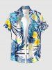 Hibiscus Flowers Tropical Leaf Print Plus Size Matching Hawaii Beach Outfit For Couples -  