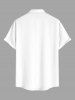 Hibiscus Flowers Leaf Print Buttons Pocket Hawaii Shirt For Men -  