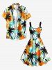 Robe débardeur hawaïenne à imprimé colorblock cocotier grande taille - Multi XXS